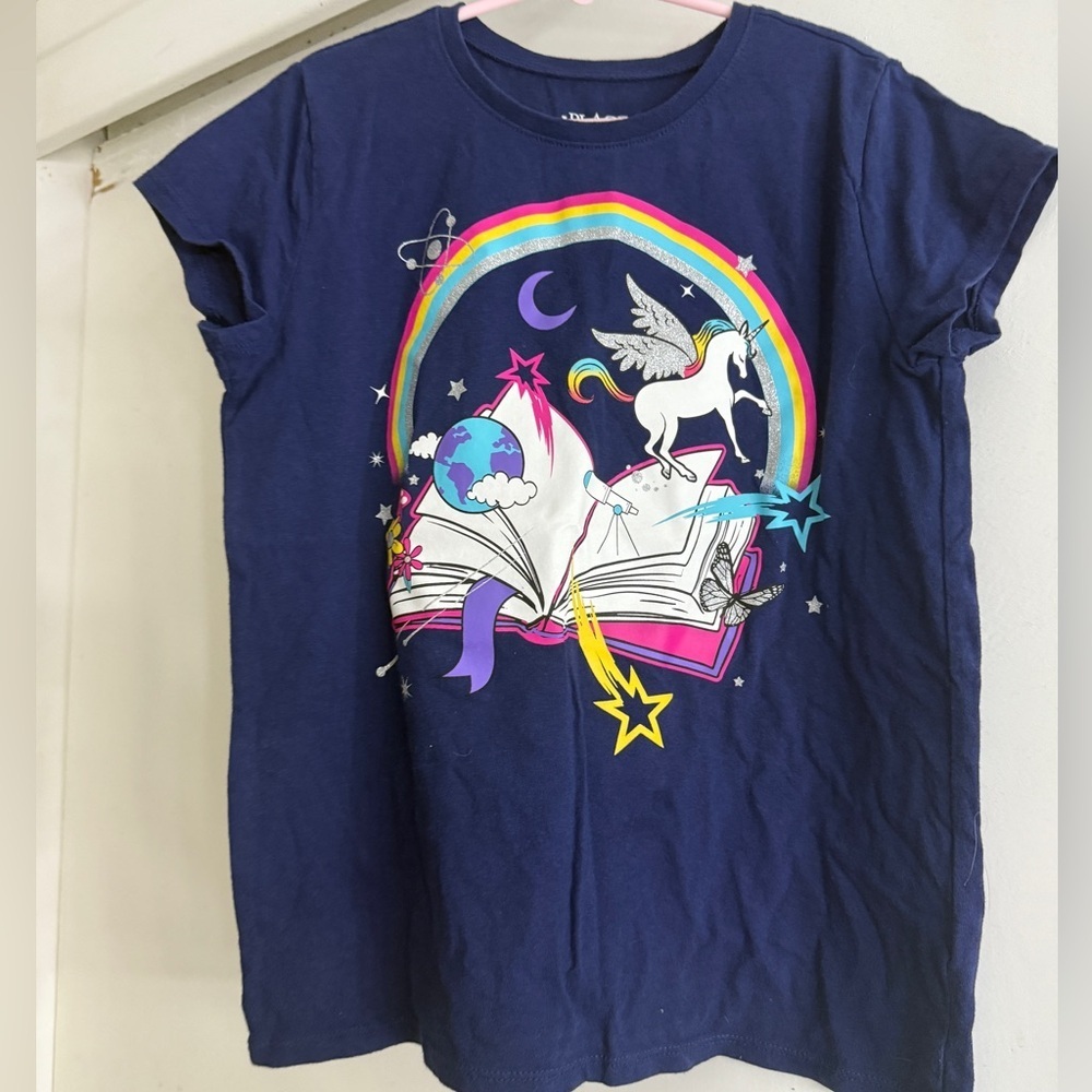 2/$15 The Children’s Place Magical Unicorn Short Sleeve Tee - Navy